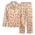 Strawberry Pajama Set, Green Striped Satin Coquette Lounge Set, Cute Bow Strawberry Sleepwear PJS, Birthday Gift for Her
