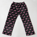 Pink Spider Web Flannel Pajama Pants, Hot Pink Halloween Lounge Pants, Soft Cotton Sleep Pants, Cute Fall Gift for Bestie