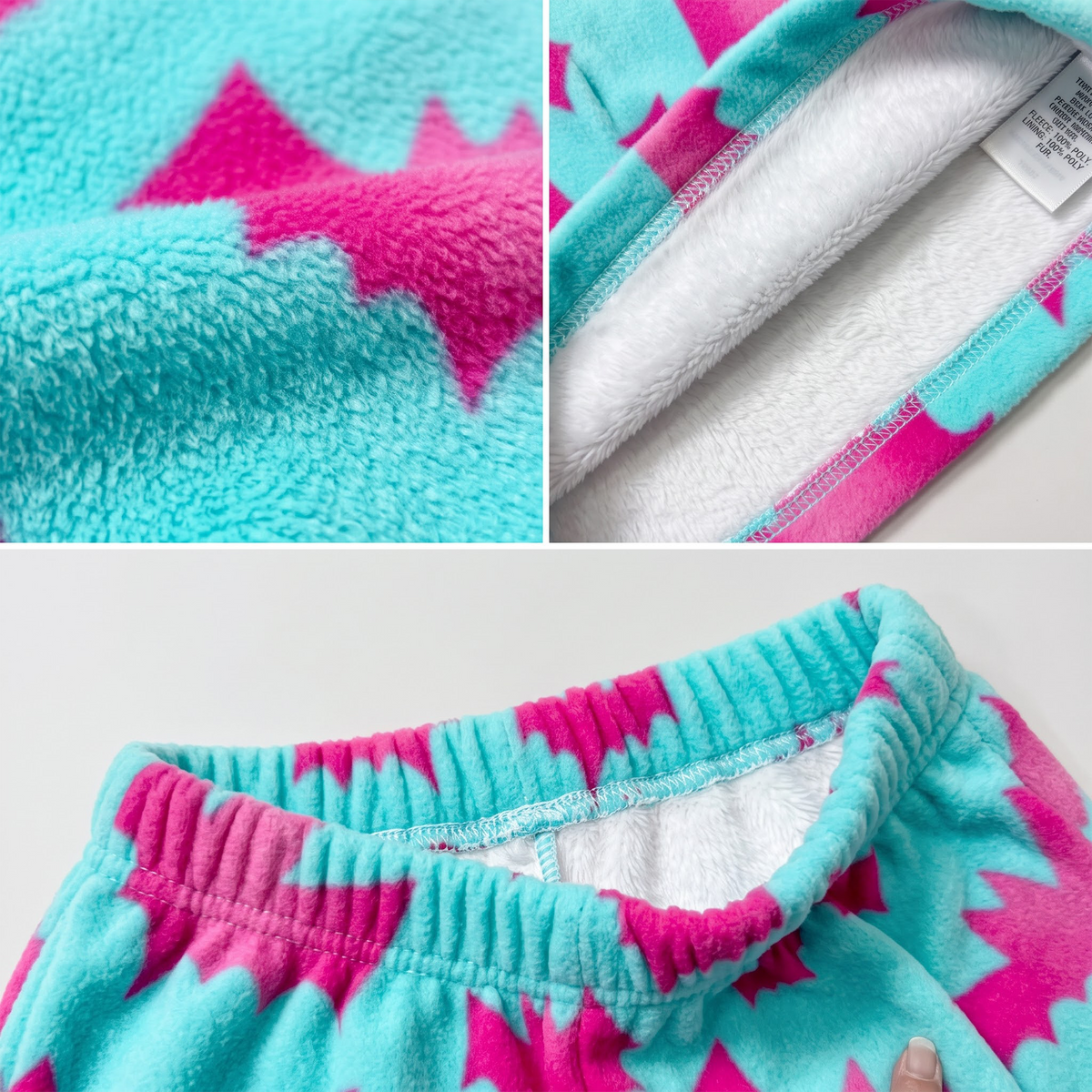 Pink Bat Fuzzy Pajama Pants, Cute Mint Green Fleece Sleepwear Bottoms, Soft Plush Warm Winter Lounge Pants, Spooky Gift
