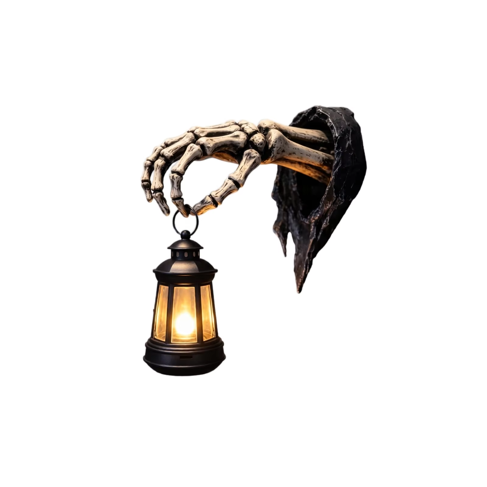 Halloween Skull Handheld Lamp Resin Craft Ornament Wall Decoration Light Wall Lamps Ghost Festival Atmosphere Decoration