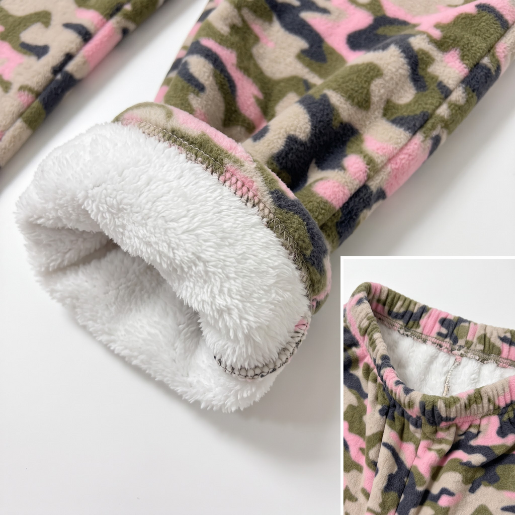 Pink Camo Flannel Pajama Pants, Y2K Camouflage Lounge Pants, Soft Cotton Sleep Pants, Cute Birthday Gift for Bestie