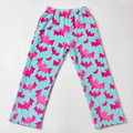 Pink Bat Fuzzy Pajama Pants, Cute Mint Green Fleece Sleepwear Bottoms, Soft Plush Warm Winter Lounge Pants, Spooky Gift